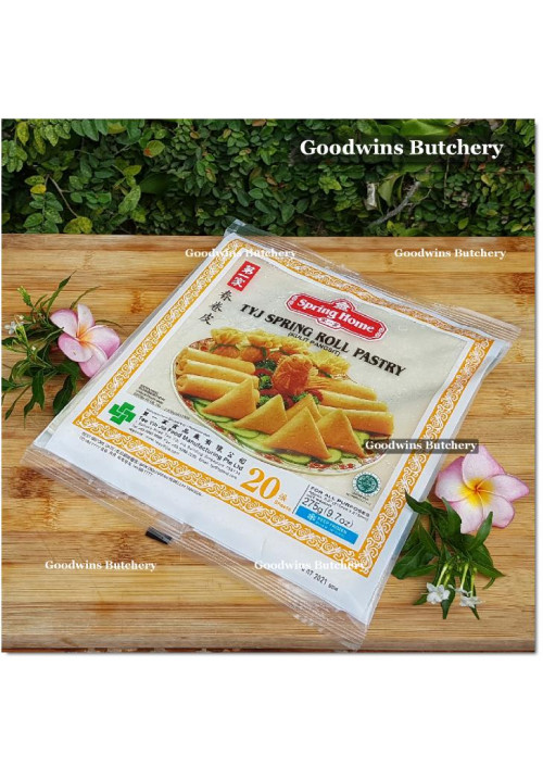 Pastry frozen SKIN SPRING ROLL samosa kulit lumpia TYJ Spring Home Singapore 8.5" 21.5cm 20 sheets 275g